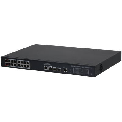 Dahua DH-S4220-16GT-190 Switch 16 puertos PoE Gigaethernet 2 Puertos Giga ethernet 2 puertos SFP 1gb
